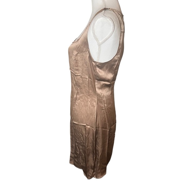 Reformation Darcey Silk Mini Tank Dress Champagne Size 8 Date Night Cocktail - Picture 3 of 16